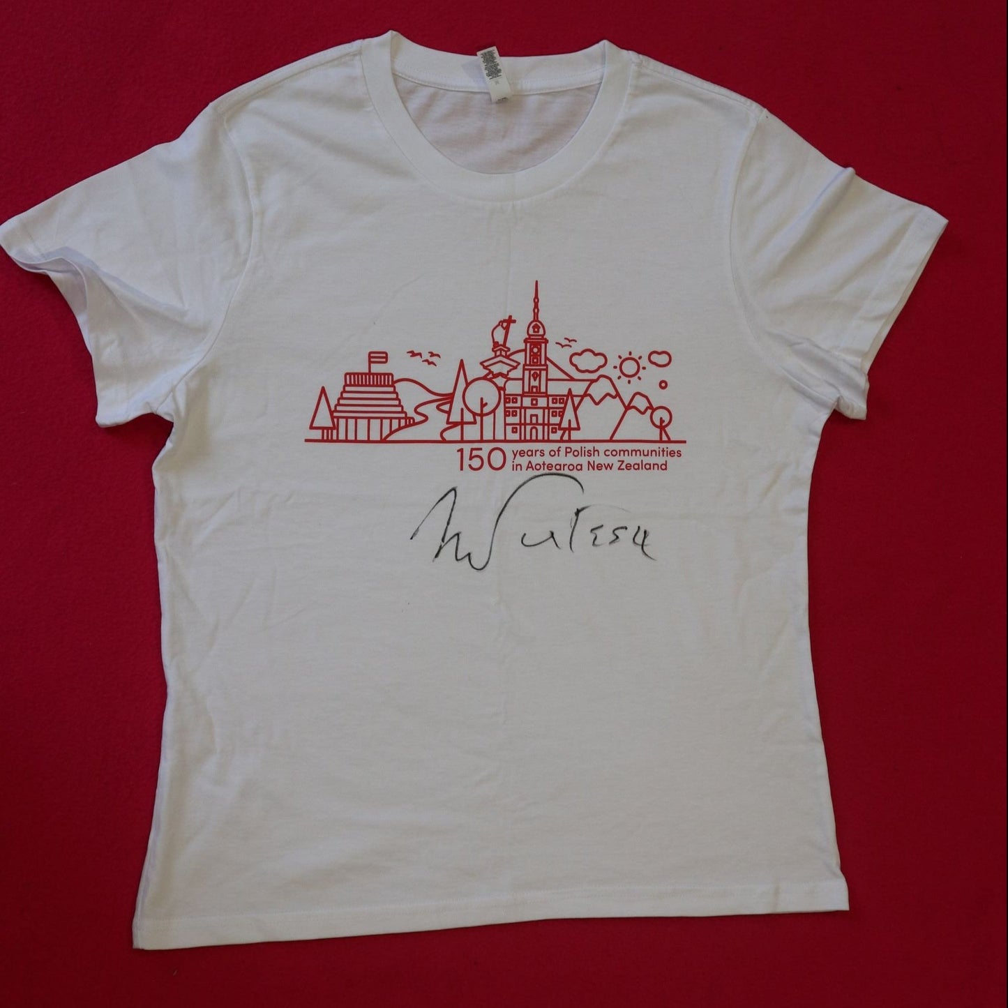 Celebration T-shirt signed by Lech Wałęsa (Female M)