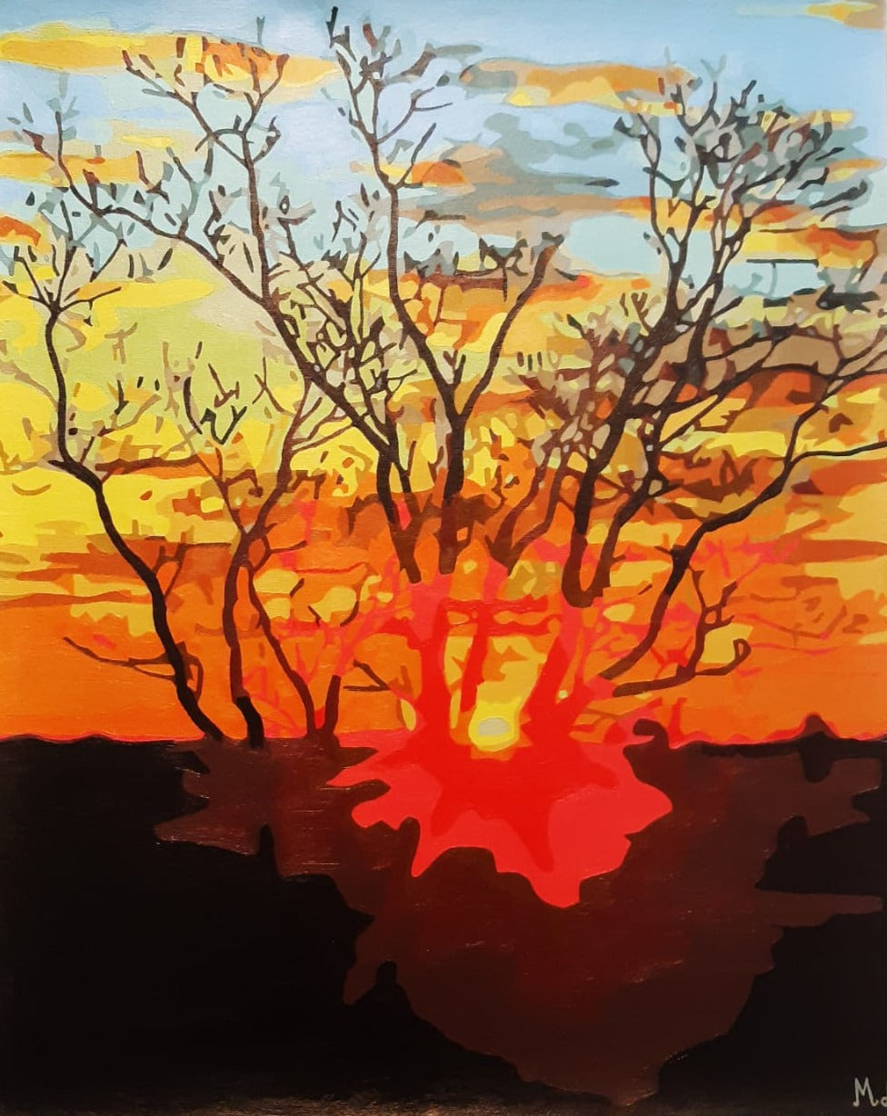 "Sunset" - painting by numbers - Małgorzata Lech