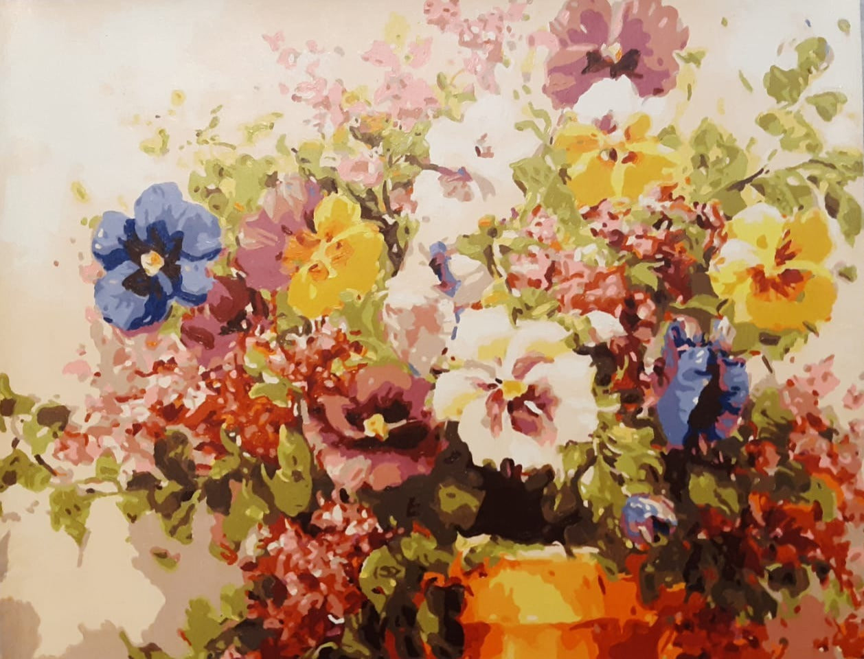 "Flowers" - painting by numbers - Małgorzata Lech